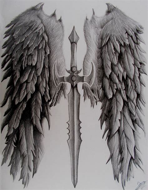 Sword And Angel Wings Tattoo Viktkarusellen