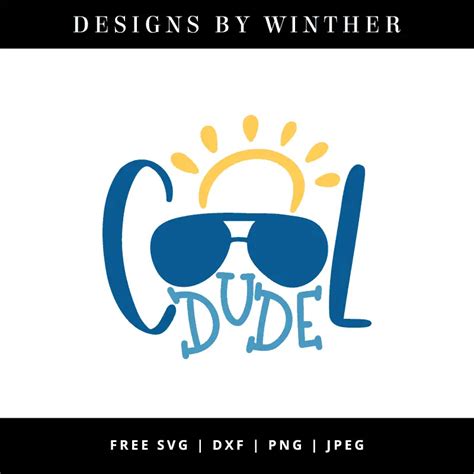 Free Cool Dude Svg Dxf Png And Jpeg Designs By Winther