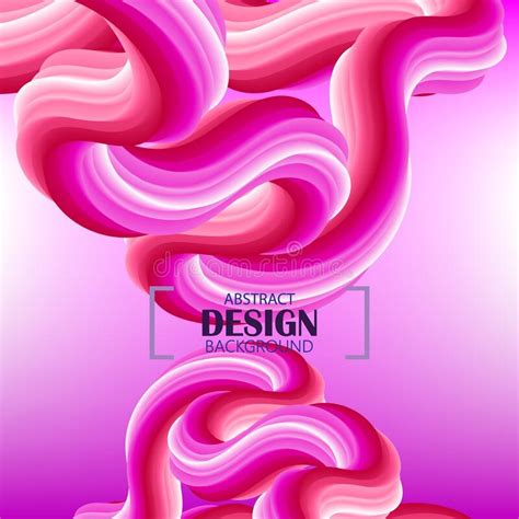 Color Flow Abstract Shape Poster Design Pink Background Vector