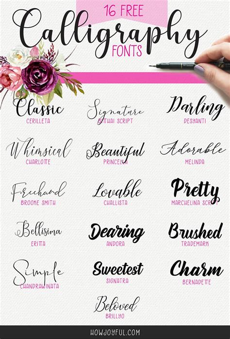 Cute Calligraphy Letters Design