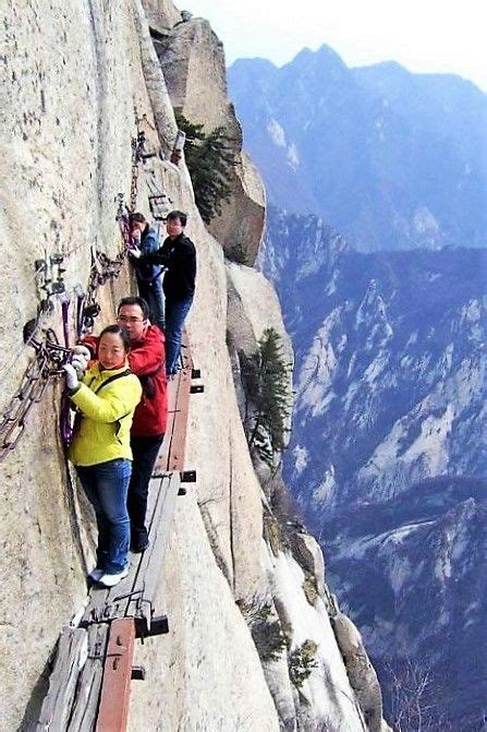 Chinas Hua Shan Plank Walk Often Dubbed The Most Dangerous Hike In