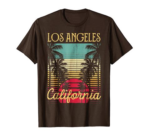 Los Angeles California Retro 70s Vintage Surf Tee Shirt Colonhue