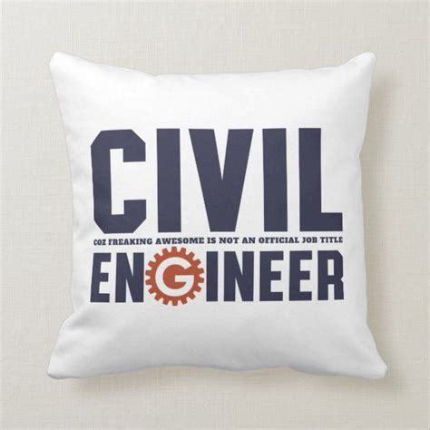 Funny Geek Engineer Humor Civil Engineering Job Throw Pillow Zazzle