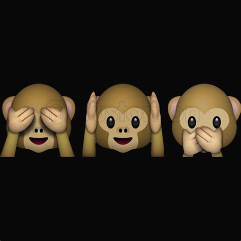 Funny Monkey Emoji See No Evil Hear No Evil Speak No Evil Iphone 8