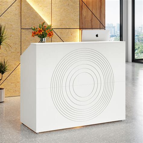 Buy Tribesigns Reception Desk with Counter, Modern Front Desk Reception