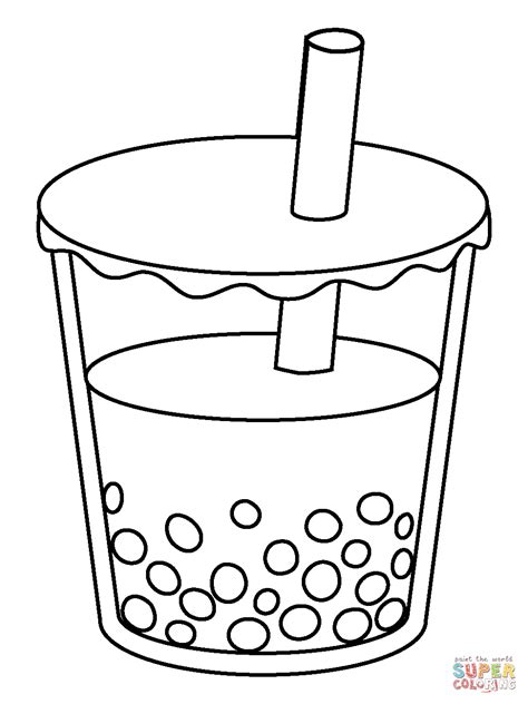 Bubble Tea Coloring Pages