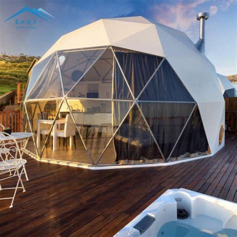 PVC Customize Glamping Luxury Resort Igloo Geodesic Dome Tent For Sale
