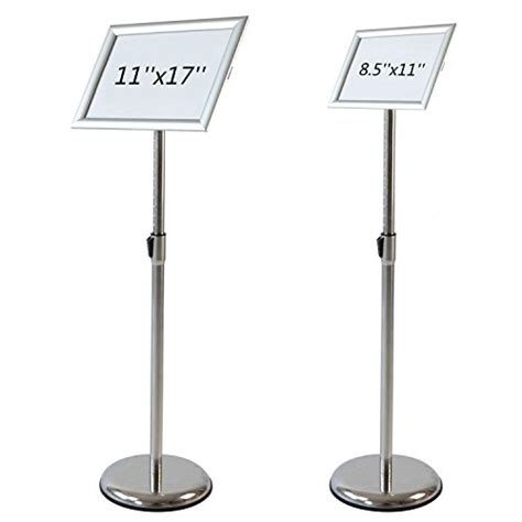 Adjustable Pedestal Sign Holder Poster Stand 85 X 11 Inch Vertical