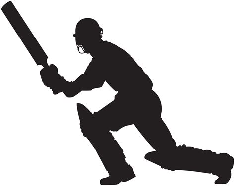 Cricket Player Silhouette Png Clip Art Image Gallery Yopriceville