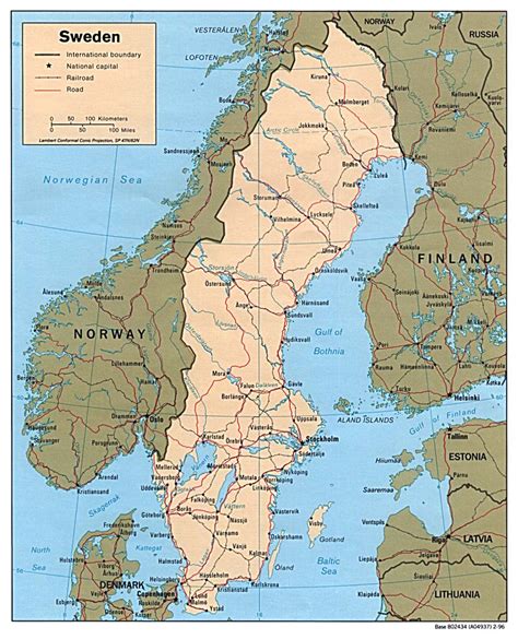 Maps Of Sweden Detailed Map Of Sweden In English