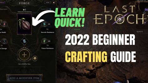 Last Epoch Crafting Guide For Beginners Youtube