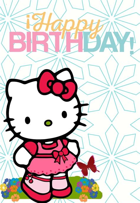 Hello Kitty Birthday Card Template Free