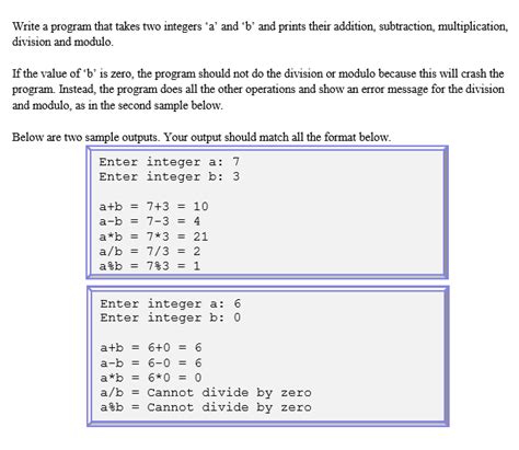 Solved Write A Program That Takes Two Integers A And B Chegg Com