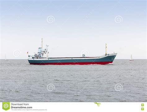 Small Cargo Ship On The North Sea Stock Photo Image Of