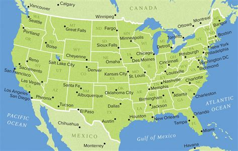 Map Of Major Cities In The Usa Map 2023