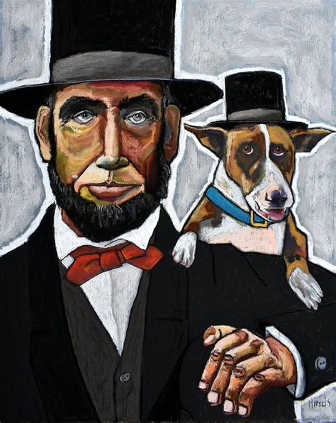Abraham Lincoln With His Dog Painting By David Hinds Fine Art America
