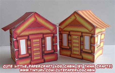 Ninjatoes Papercraft Weblog Dl Cute Little Papercraft Log Cabins