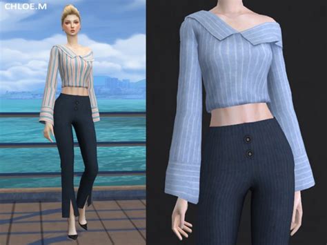 The Sims Resource Blouse 04 By Chloemmm • Sims 4 Downloads
