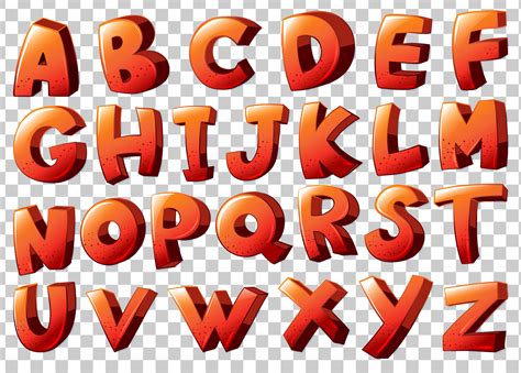 Alphabet Artwork In Orange Color 293248 Vector Art At Vecteezy