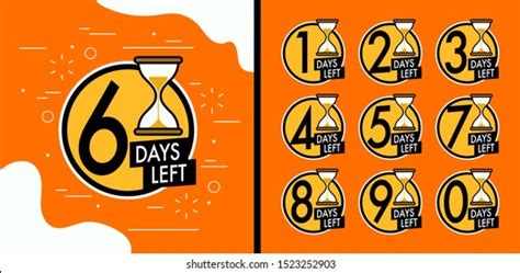 number days left countdown vector illustration stock vector royalty free 1523252903 shutterstock