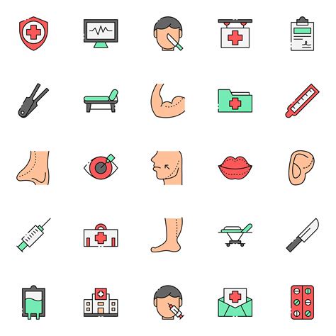 25 Plastic Surgery Icons