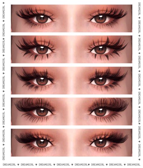 3d Lashes Ver 6 Dreamgirl Sims 4 Anime 3d Lashes Sims 4 Tattoos