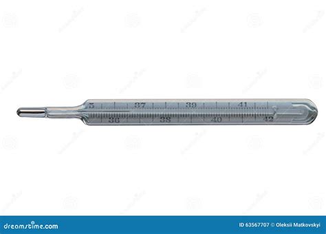 Mercury Medical Thermometer Isolated On White Background Stock Image