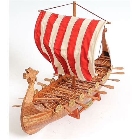 Toys Drakkar Dragon Viking Sailboat Reproduction Handmade Wooden Model