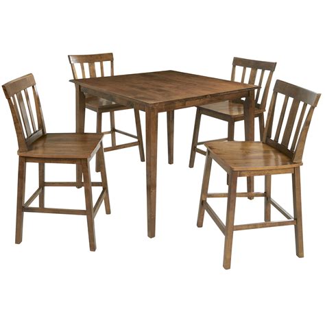 Mainstays 5 Piece Mission Style Dining Set Cherry Lavorist