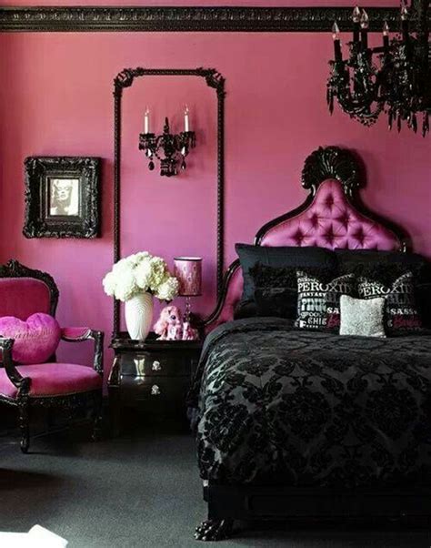 pink-gothic-bedrooms | HomeMydesign