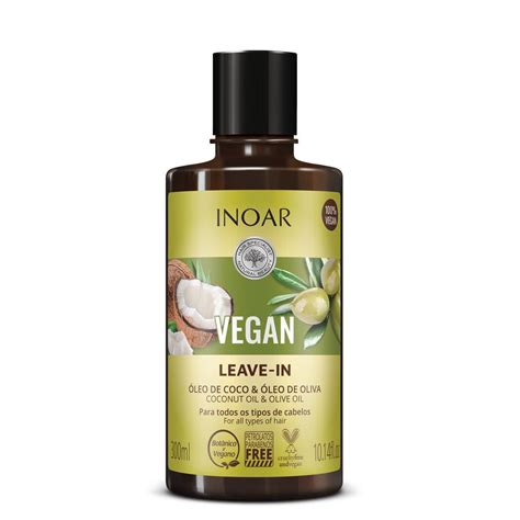 Inoar Vegan With Olive Oil And Coconut Oil Leave In Cream 300 Ml Inoar