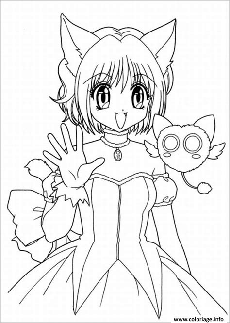 Coloriage fille manga 60  JeColorie.com