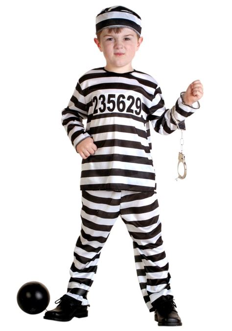 Toddler Prisoner Costume Jailbird Costume For Kids Prisoner Costume