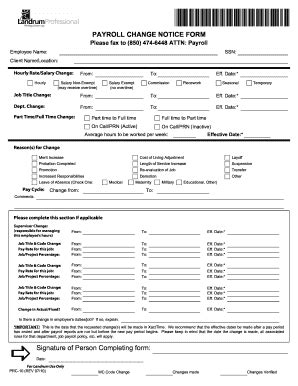 I understand that the studio owner needs to save money, but by cutting employees pay by changing our payroll status without our consent or additional. Payroll Change Form Templates - Fillable & Printable Samples for PDF, Word | PDFfiller
