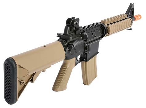 Colt M4a1 Cqbr Ris Aeg Airsoft Rifle Tanblack65502 1 Rocknus