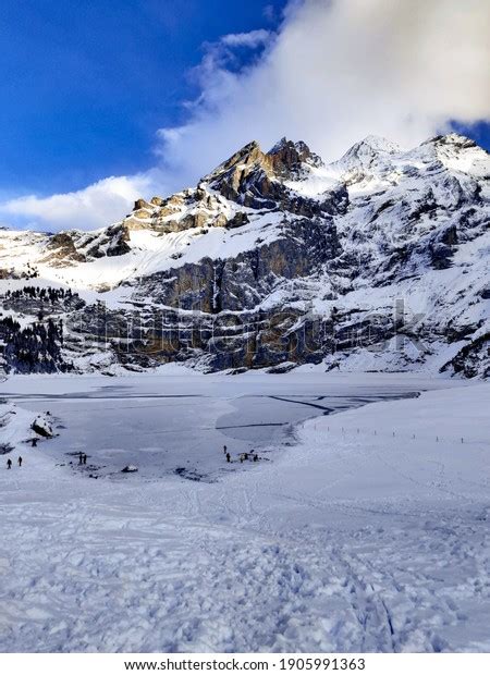 Oeschinen Lake Alpine Lake Bernese Oberland Stock Photo 1905991363