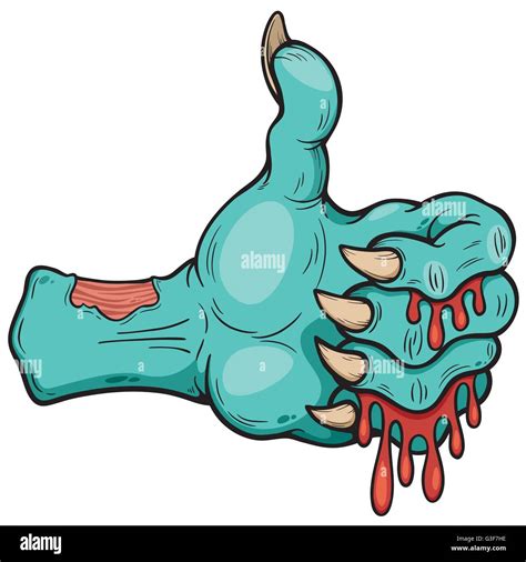 vector illustration of cartoon zombie hand stock vector image and art alamy
