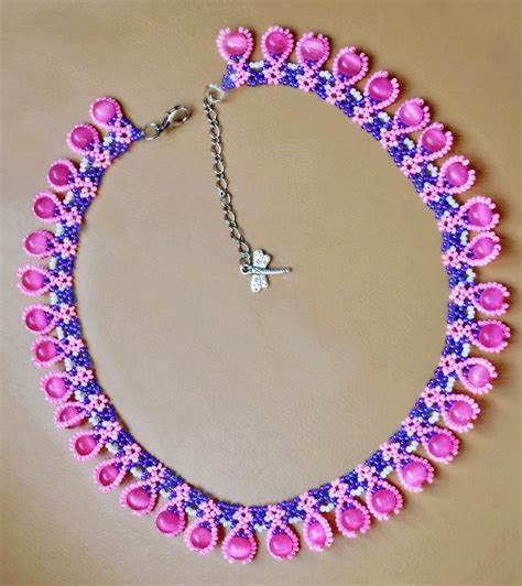Free Pattern For Beaded Necklace Macaroon Beads Magic Beaded