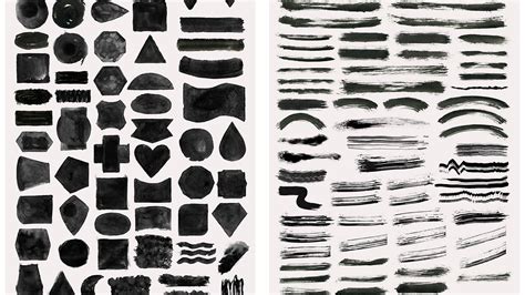 Artstation 487 Ink Shapes And Strokes Photoshop Brushes Pngs Brushes