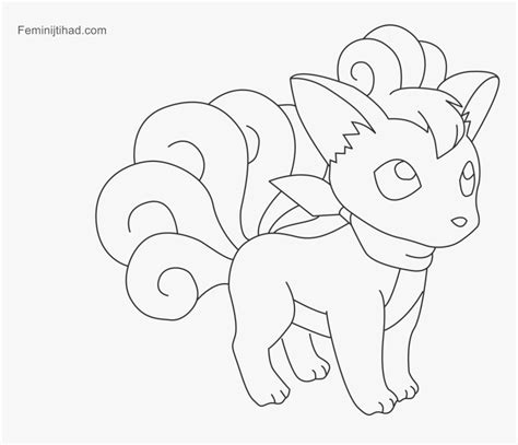 Pokemon Coloring Pages Alolan Vulpix The Best Free Vulpix Drawing