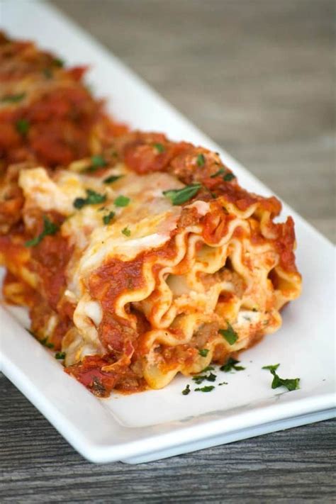 Cheese Filled Lasagna Rolls Topped With A Flavorful Meat Sauce A Meal