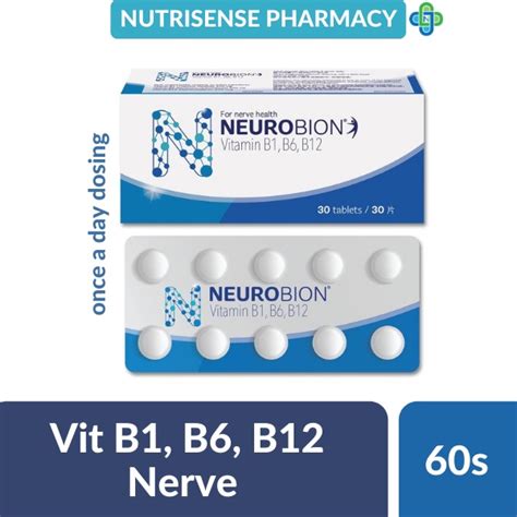 neurobion vitamin b1 b6 b12 60 s tablets[1 box] [exp nov 2024] shopee malaysia