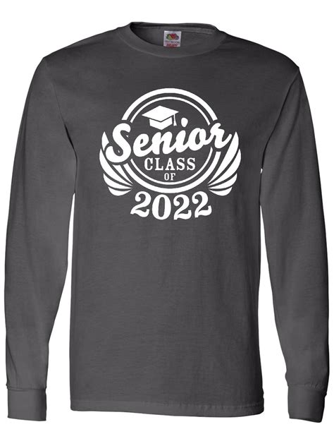 Inktastic Senior Class Of 2022 In White With Graduation Cap Long Sleeve