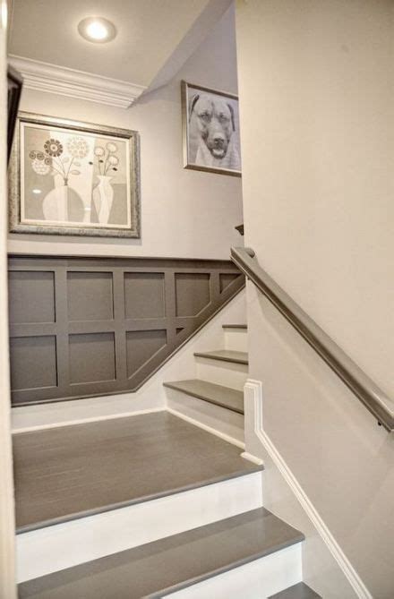 It is the easiest, safest and least expensive option. 35 Ideas Finishing Basement Stairs Wainscoting #stairs | Basement design, Basement remodeling ...
