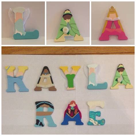 Disney Princess Letters Hand Painted To Look By Imadethiscrafts