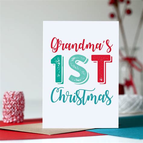 Spread holiday cheer this year with custom cards featuring your favorite family photos. Grandma First Christmas Greeting Card By Do You Punctuate ...