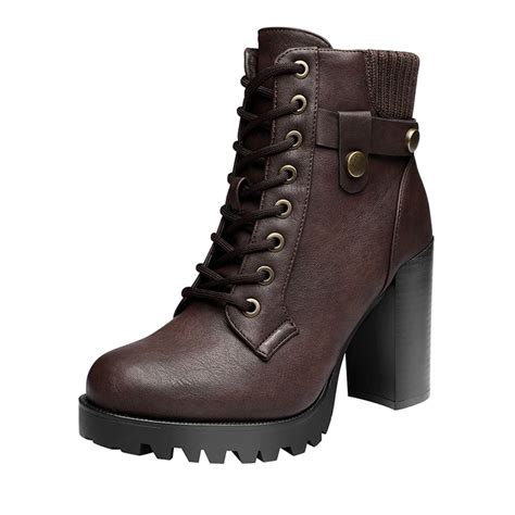 High Heel Ankle Boots Lace Up Boots Dream Pairs