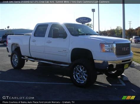 2008 Gmc Sierra 2500hd Slt Z71 Crew Cab 4x4 In Summit White Photo No