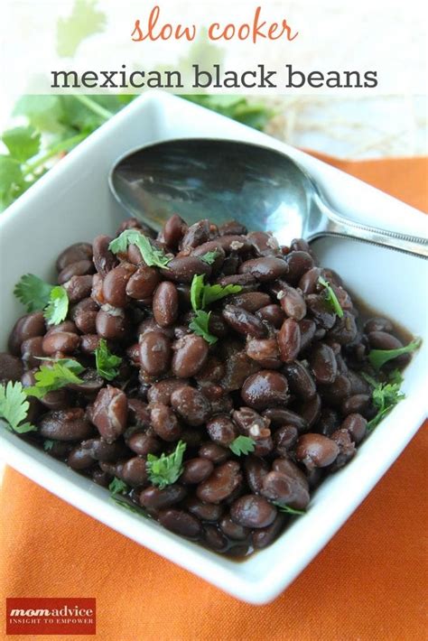 Place that beans in a slow cooker and cover with. Slow Cooker Mexican Black Beans - MomAdvice