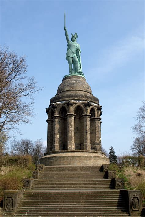 Hermannsdenkmal Statue Of Cherusci War Chief Hermann Leader Of The